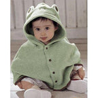 Baumwoll-Babyponcho mit Kapuze