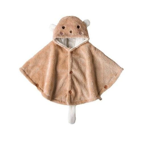 Winter-Babyponcho mit Kapuze