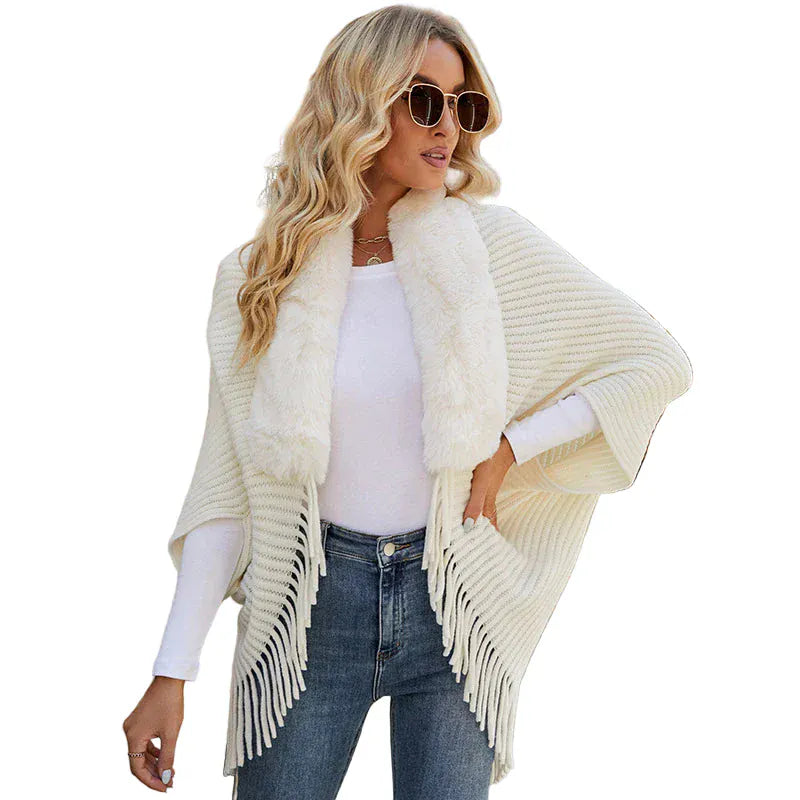 Poncho-Cardigan, dick gestrickt, vorne offen