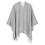 Zweifarbiger Damen-Poncho aus Kaschmir