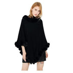 Karierter Poncho für Damen, Kaschmir