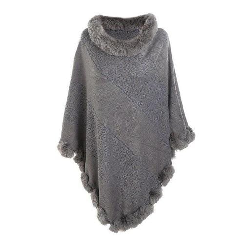 Karierter Poncho für Damen, Kaschmir
