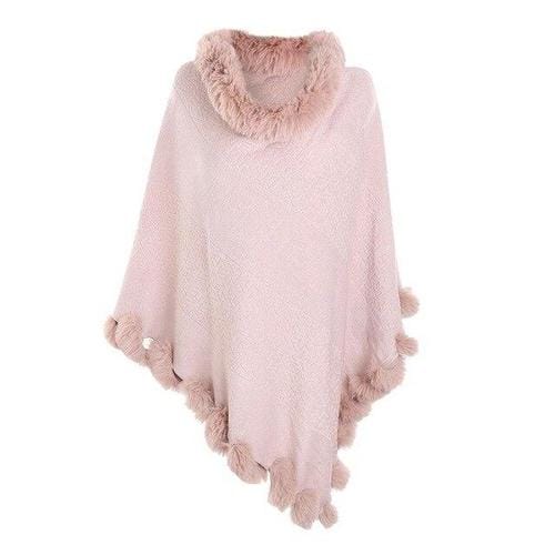 Karierter Poncho für Damen, Kaschmir