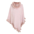 Karierter Poncho für Damen, Kaschmir