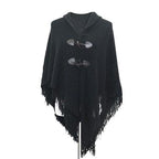 Pullover-Poncho mit Fransen