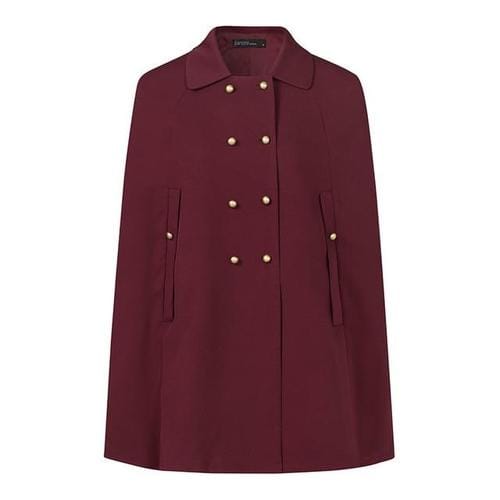 Poncho-Jacke für Damen mit Knöpfen