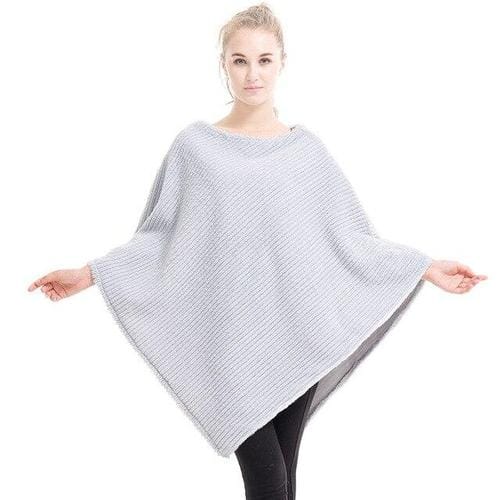 Fleece-Deckenponcho für Damen