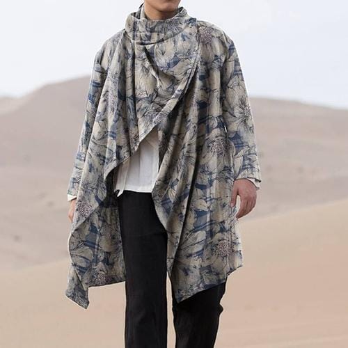 Langer Sommerponcho für Herren