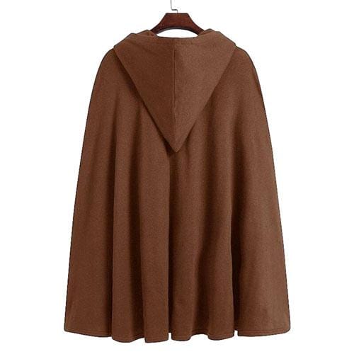 Winterlicher Herrenponcho mit Kapuze