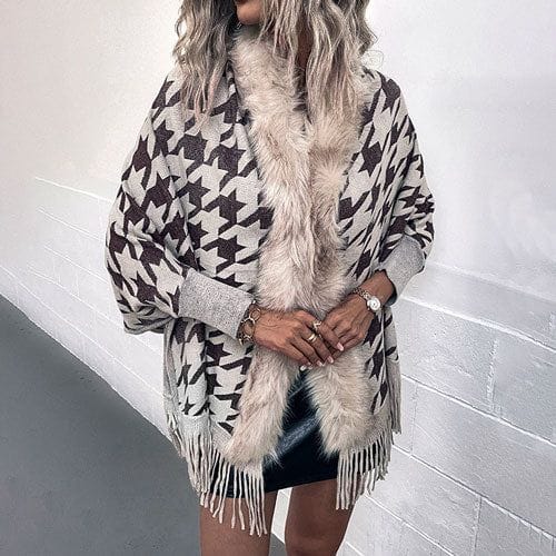 Winter-Ponchojacke