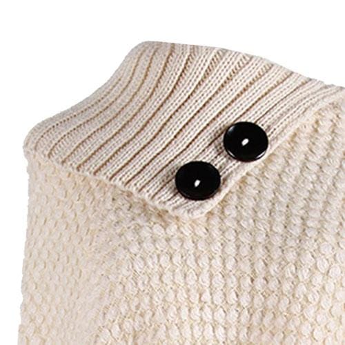 Poncho mit Knopfkragen