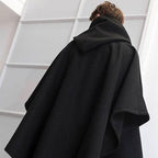 Poncho-Umhang für Herren mit Kapuze