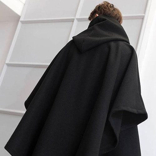 Poncho-Umhang für Herren mit Kapuze