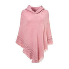 Winter-Damenponcho mit Kapuze