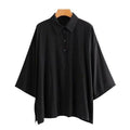 Herrenponcho im Hemdenstil