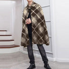 Karierter Winterponcho für Herren