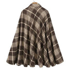 Karierter Winterponcho für Herren