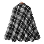 Karierter Winterponcho für Herren