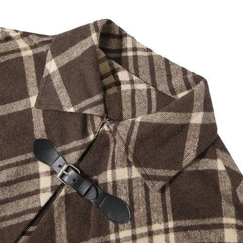 Karierter Winterponcho für Herren