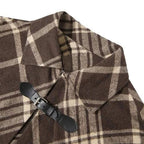 Karierter Winterponcho für Herren