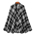 Karierter Winterponcho für Herren