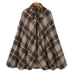 Karierter Winterponcho für Herren