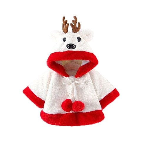 Weihnachts-Babyponcho mit Rentier