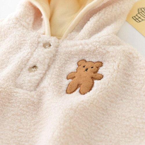 Babyponcho mit Bärenmotiv