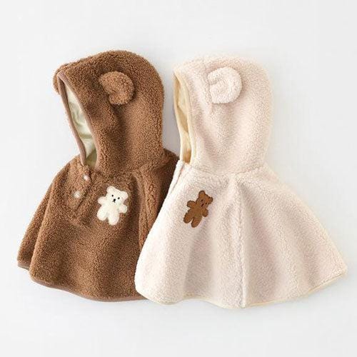 Babyponcho mit Bärenmotiv