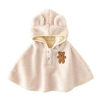 Babyponcho mit Bärenmotiv