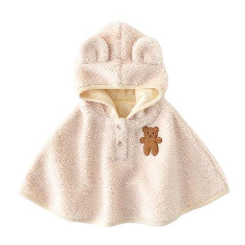 Babyponcho mit Bärenmotiv