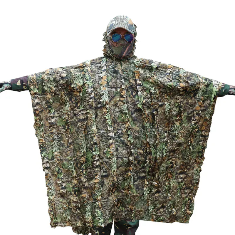 Professioneller Ghillie-Camouflage-Poncho – Jagd und Airsoft
