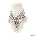 Pullover-Poncho mit Rollkragen