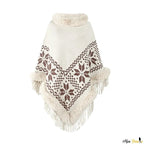Pullover-Poncho mit Rollkragen