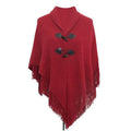 Pullover-Poncho mit Fransen