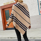Pullover-Poncho mit langen Ärmeln