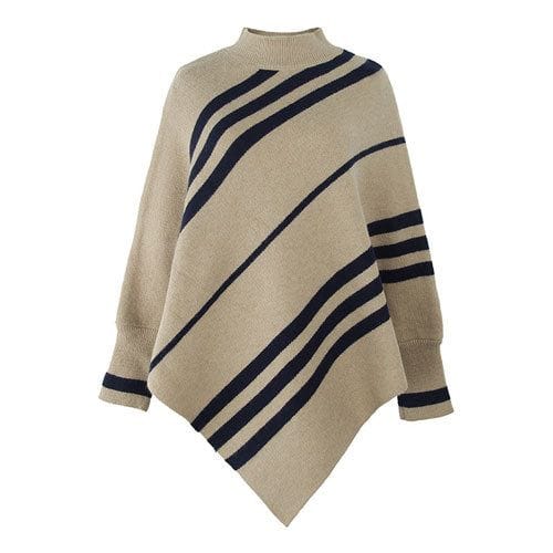 Pullover-Poncho mit langen Ärmeln