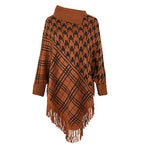 Pullover-Poncho mit Stehkragen