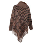 Pullover-Poncho mit Stehkragen