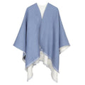 Zweifarbiger Damen-Poncho aus Kaschmir