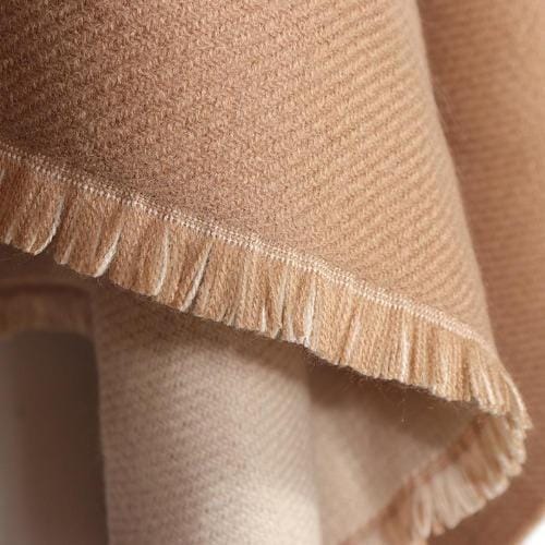 Zweifarbiger Damen-Poncho aus Kaschmir
