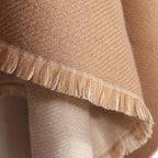 Zweifarbiger Damen-Poncho aus Kaschmir