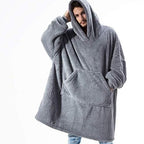 Warmer karierter Poncho