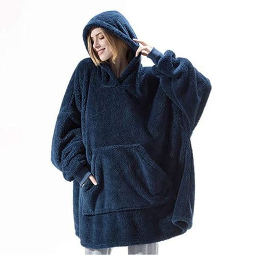 Warmer karierter Poncho