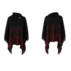 Warmer Poncho mit Knöpfen