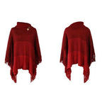 Warmer Poncho mit Knöpfen