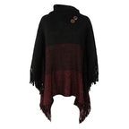 Warmer Poncho mit Knöpfen