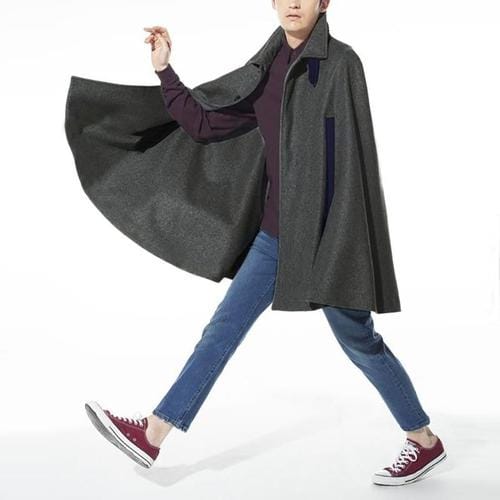 Warmer Winterponcho für Herren