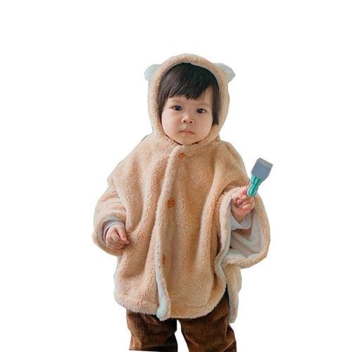 Winter-Babyponcho mit Kapuze