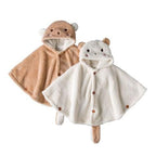 Winter-Babyponcho mit Kapuze